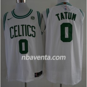 Camiseta Hombre Boston Celtics Jayson Tatum 0 Nike 2017-18 Blanco Swingman